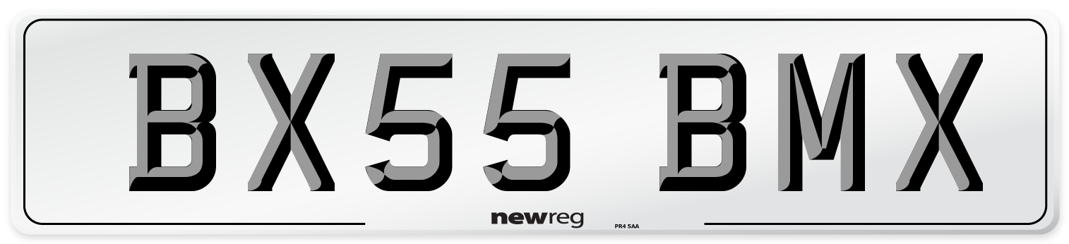 BX55 BMX Number Plate from New Reg